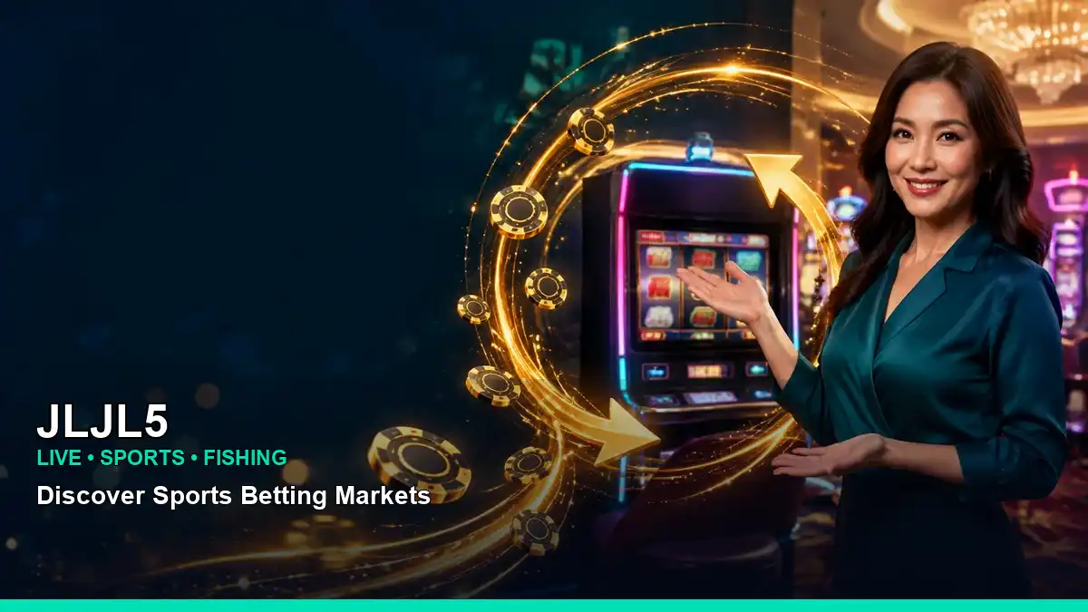 JLJL5 casino cashback rewards featuring an adult Filipina casino host with a vivid composition