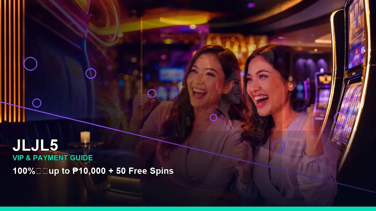 JLJL5 burst free spins slot games featuring an adult Filipina casino host with a panoramic reel composition