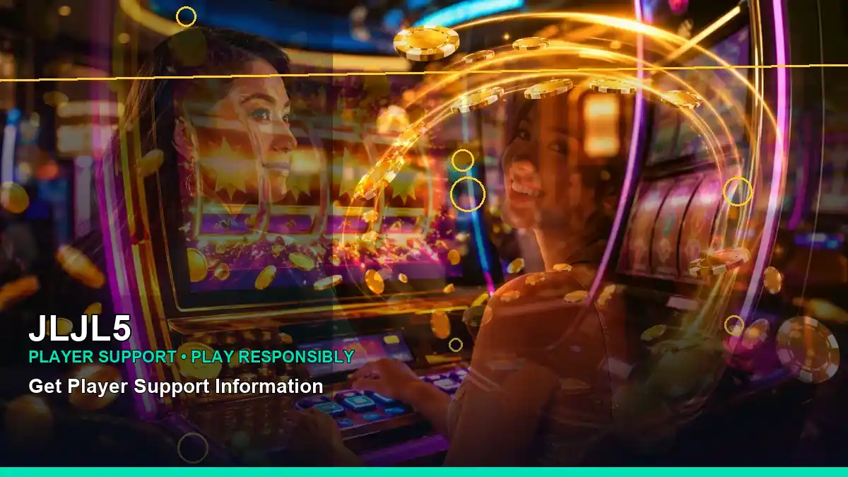 JLJL5 lucky reels online slot games featuring an adult Filipina casino host with a left-diagonal composition